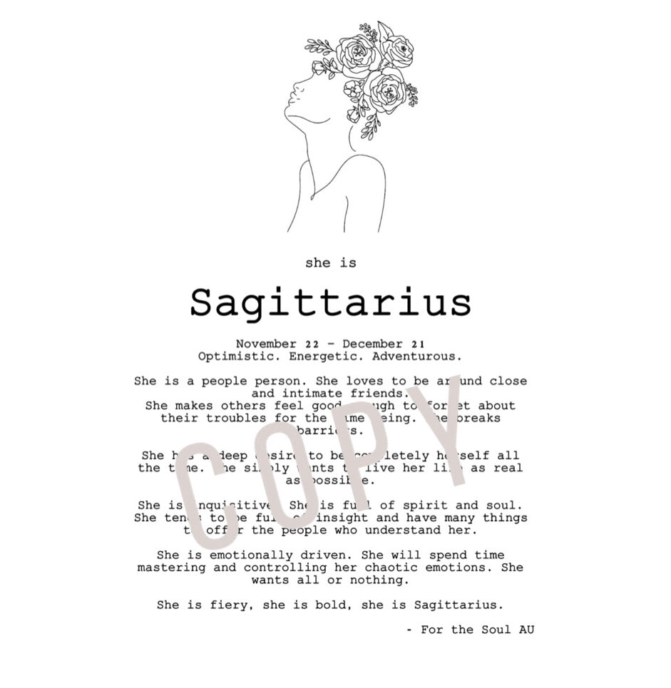 She is Sagittarius