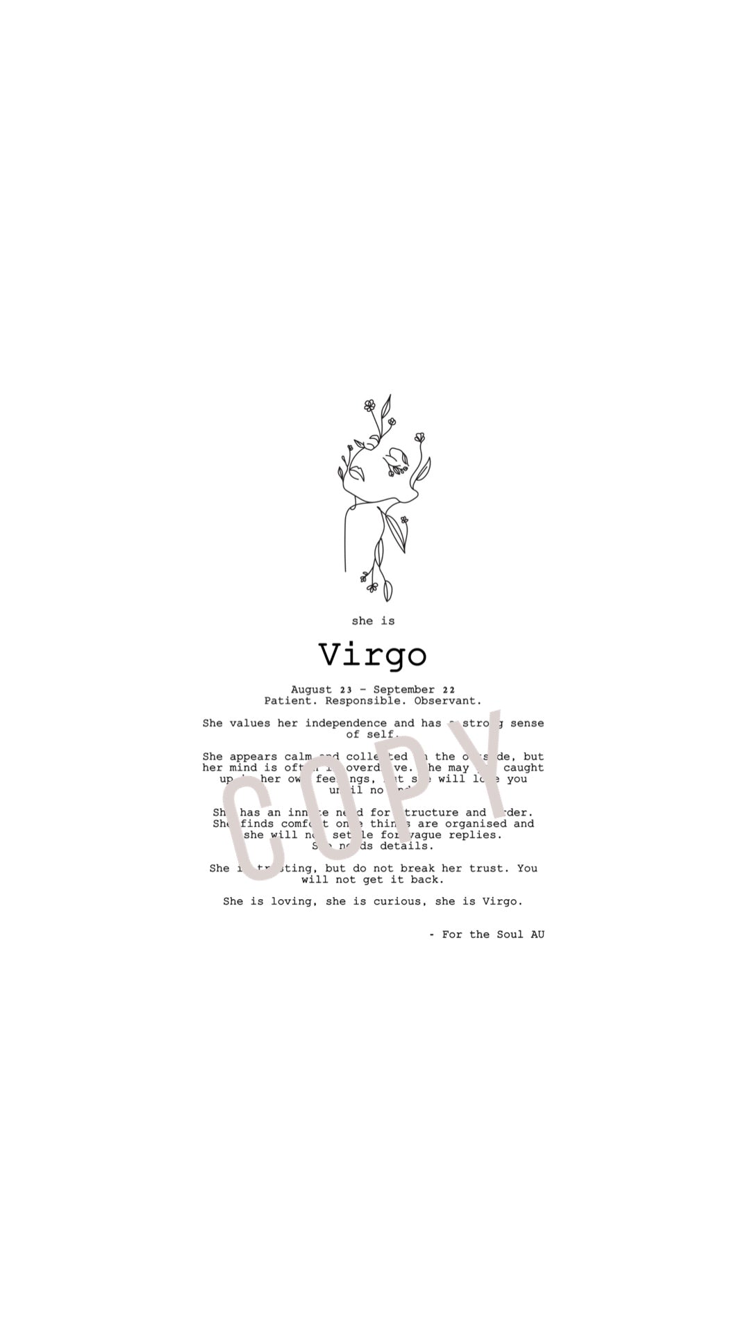 She is Virgo