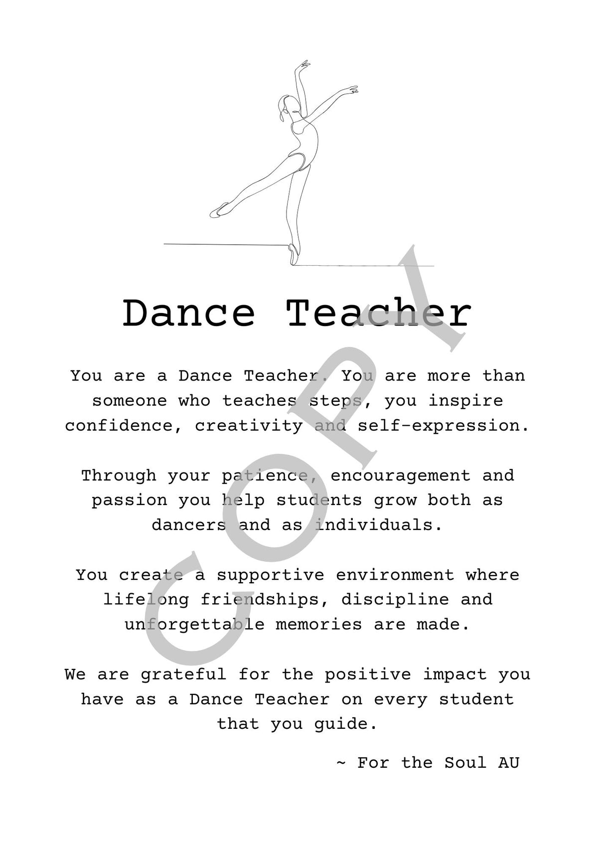 Dance Teacher