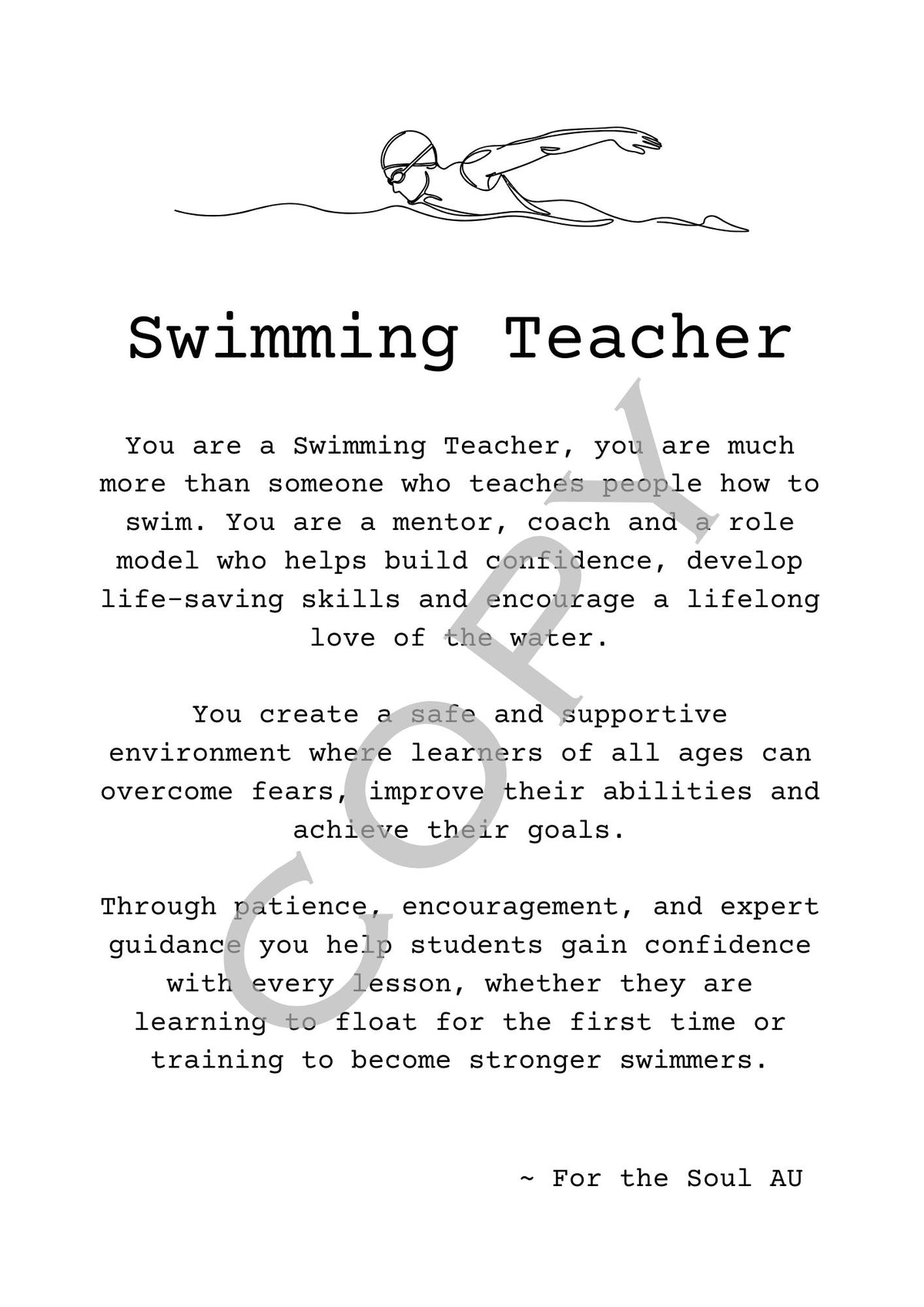 Swimming Teacher