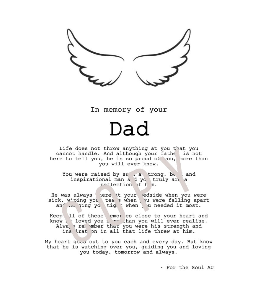 In Memory of your Dad