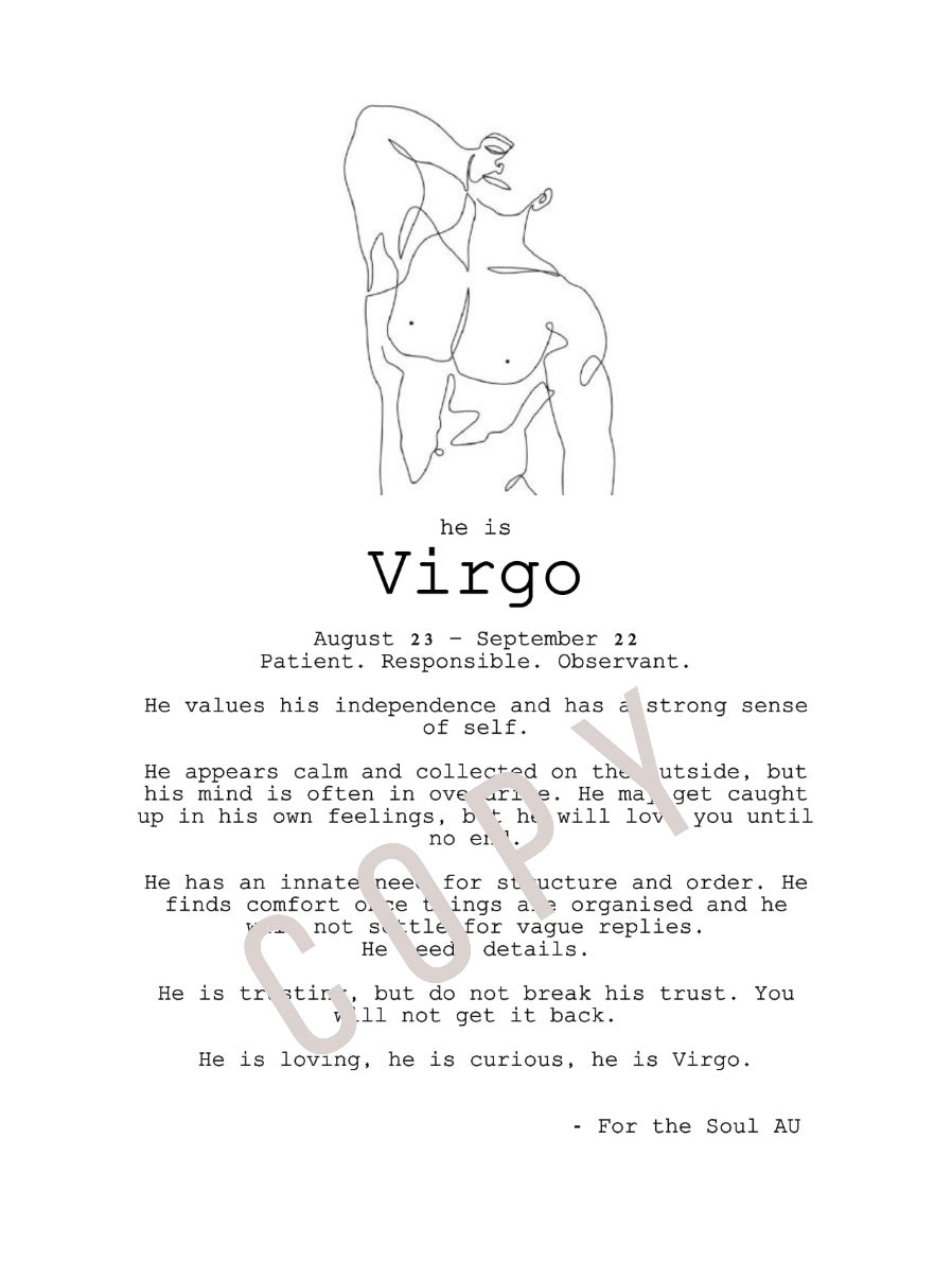 He is Virgo
