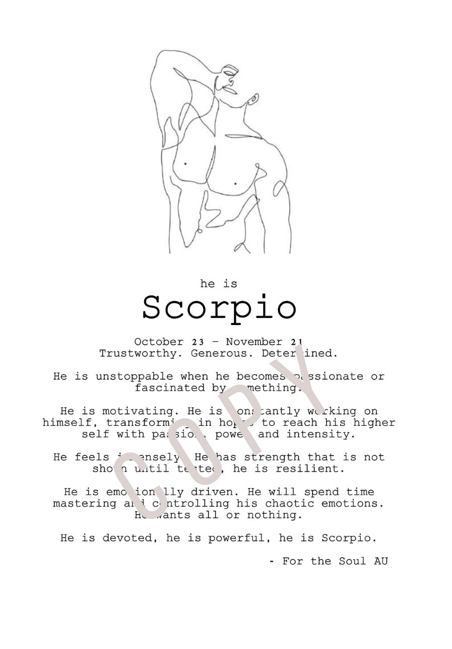 He is Scorpio