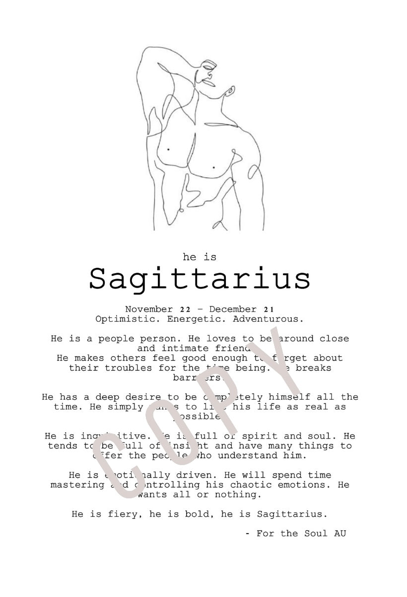 He is Sagittarius