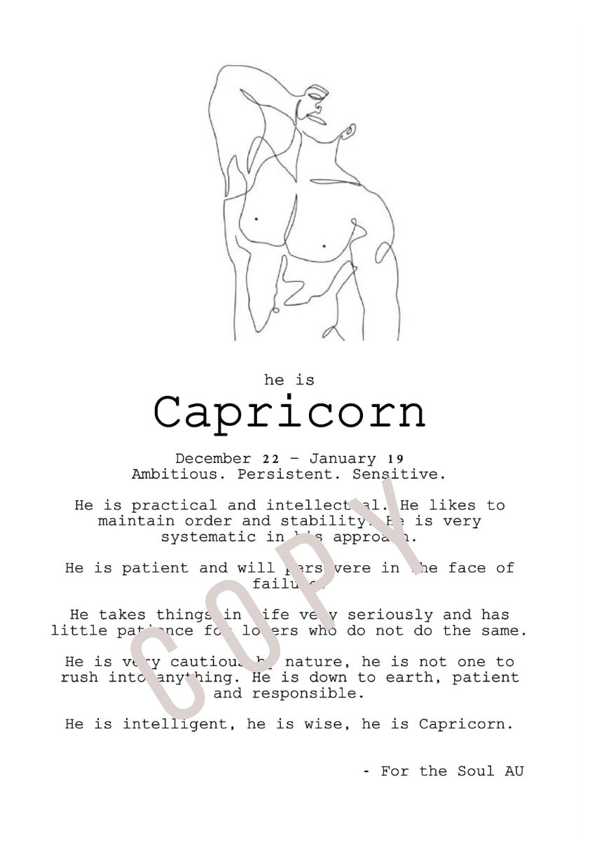 He is Capricorn