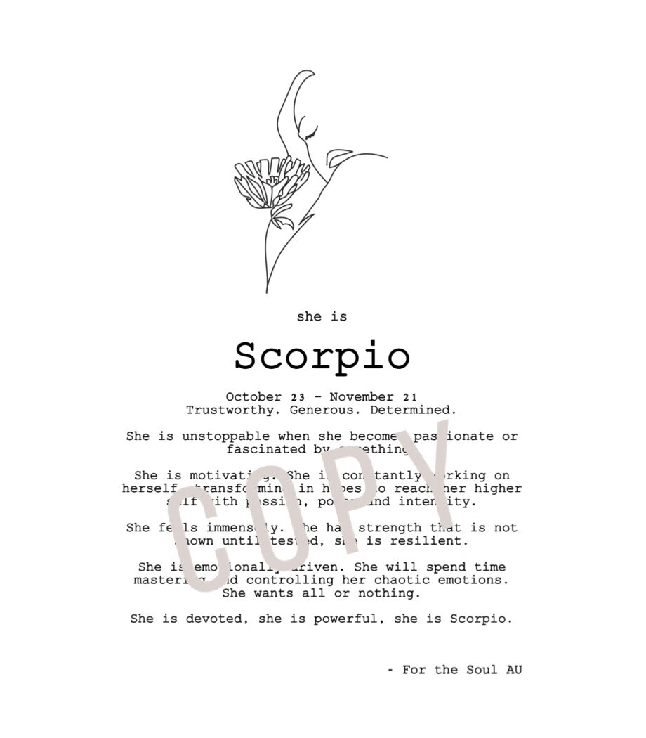 She is Scorpio