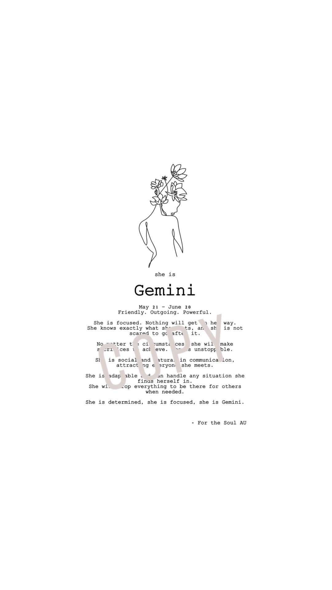 She is Gemini