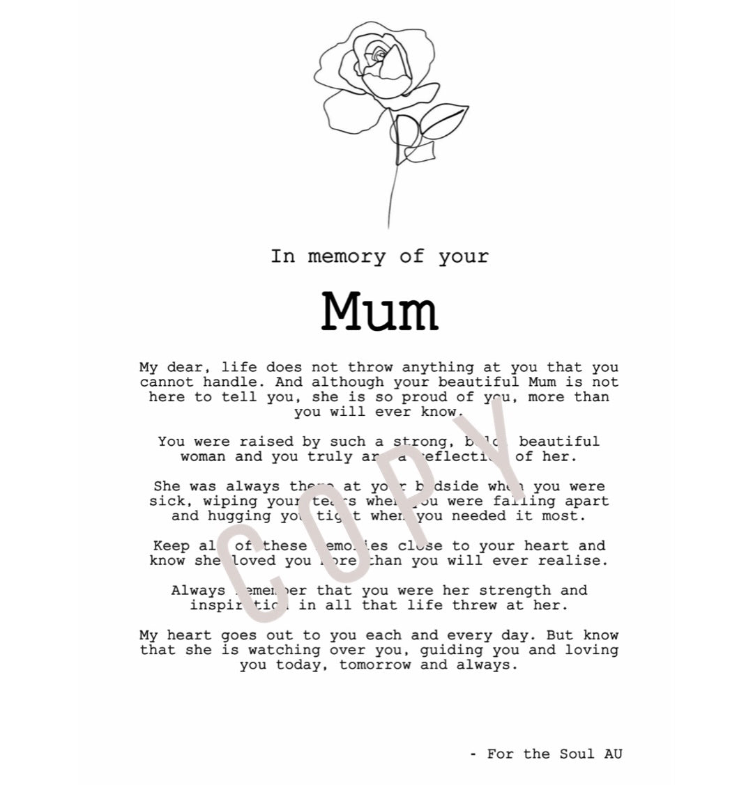 In Memory of your Mum